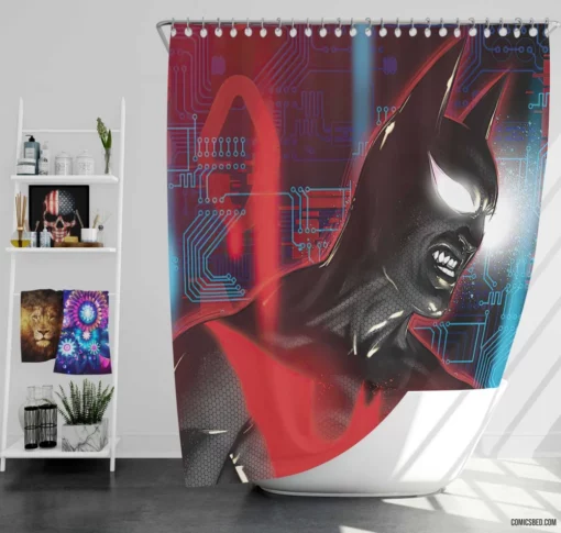 Batman Beyond DC Future Beacon Comic Shower Curtain