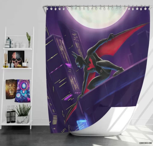 Batman Beyond DC Future Guardian Comic Shower Curtain