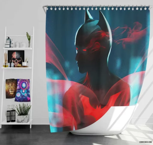 Batman Beyond DC Futuristic Hero Comic Shower Curtain