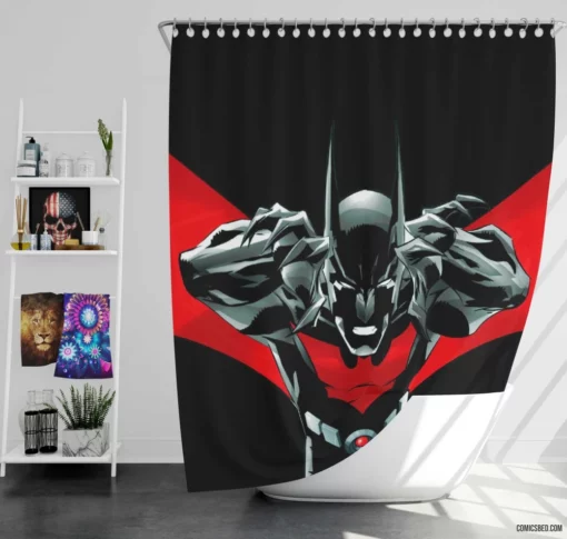 Batman Beyond Dark Future Awaits Comic Shower Curtain