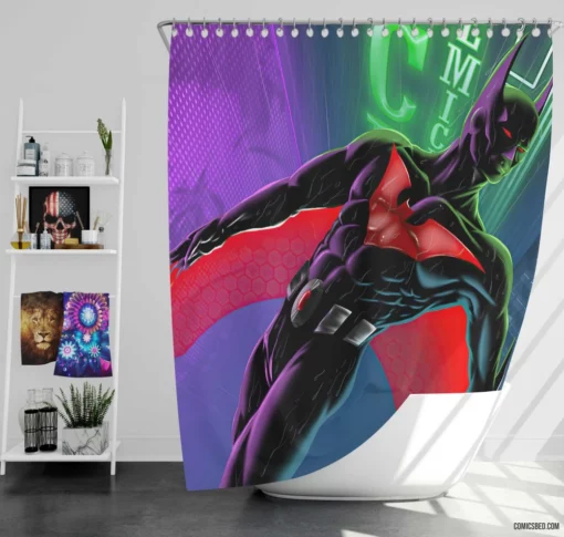 Batman Beyond Dark Knight Heir Comic Shower Curtain