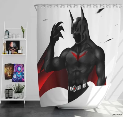 Batman Beyond Future Knight Comic Shower Curtain