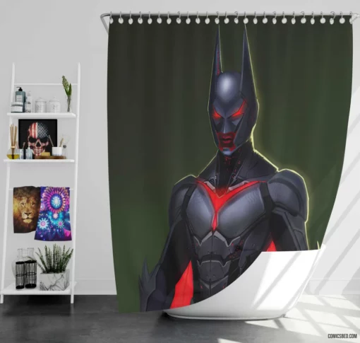 Batman Beyond Future Protector Comic Shower Curtain