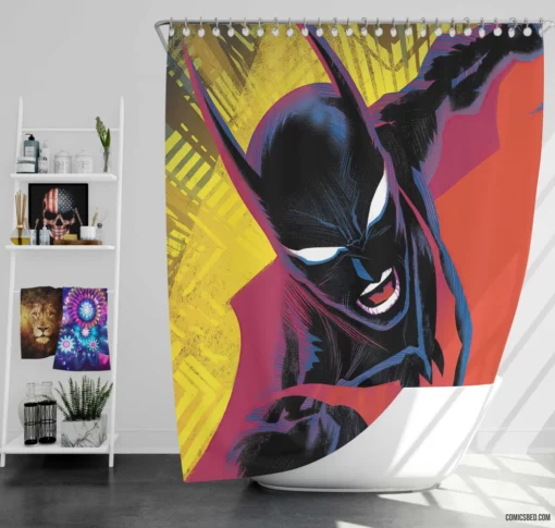 Batman Beyond Futuristic Knight Comic Shower Curtain