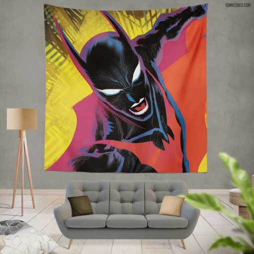 Batman Beyond Futuristic Knight Comic Wall Tapestry