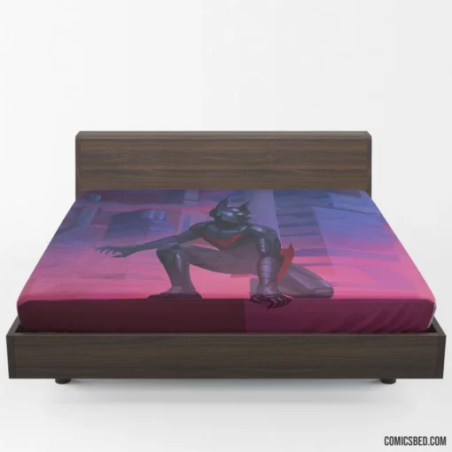 Batman Beyond Futuristic Savior Comic Fitted Sheet