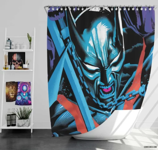 Batman Beyond Gotham Guardian Comic Shower Curtain