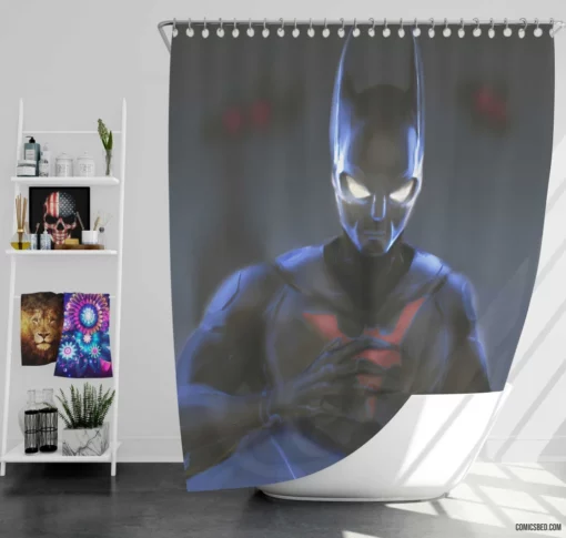 Batman Beyond Gotham Vigilante Comic Shower Curtain