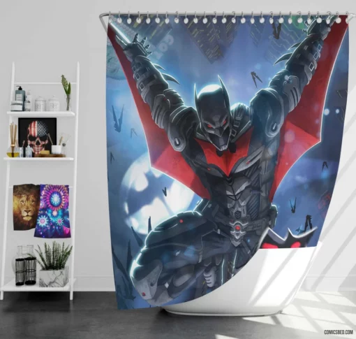 Batman Beyond Legendary Defender Comic Shower Curtain