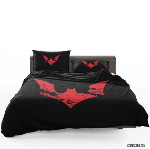 Batman Beyond Logo Symbol Futuristic Crusader Comic Bedding Set