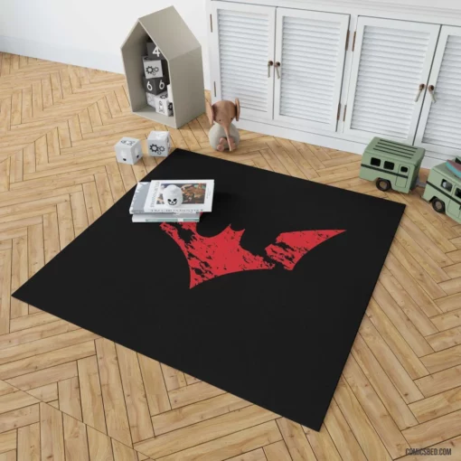 Batman Beyond Logo Symbol Futuristic Crusader Comic Rug 1