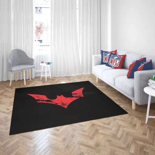 Batman Beyond Logo Symbol Futuristic Crusader Comic Rug 2