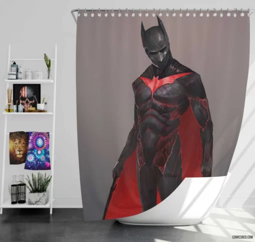 Batman Beyond Modern Hero Comic Shower Curtain