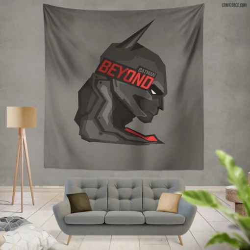 Batman Beyond Savitar Futuristic Showdown Comic Wall Tapestry