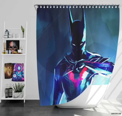 Batman Beyond Tomorrow Hero Comic Shower Curtain