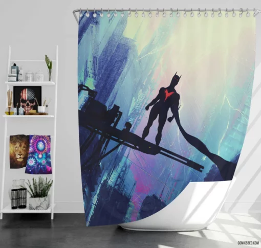 Batman Beyond Tomorrow Knight Comic Shower Curtain