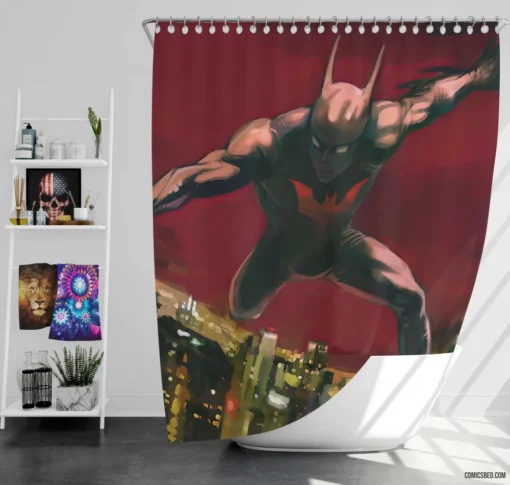 Batman Beyond Urban Avenger Comic Shower Curtain