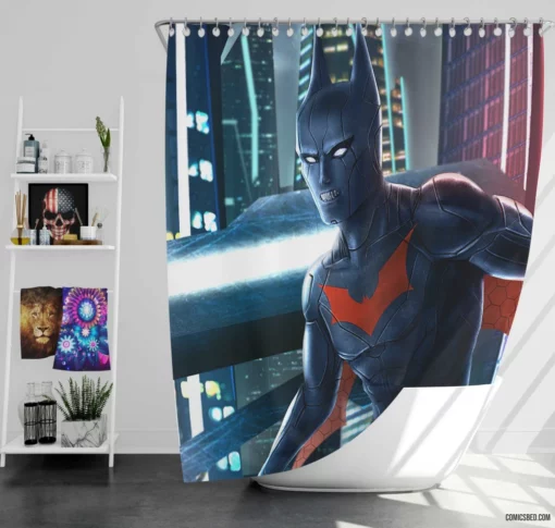 Batman Beyond Urban Defender Comic Shower Curtain