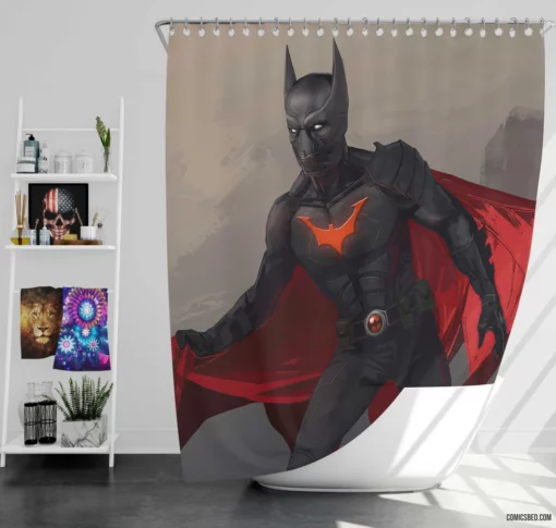 Batman Beyond Urban Sentinel Comic Shower Curtain