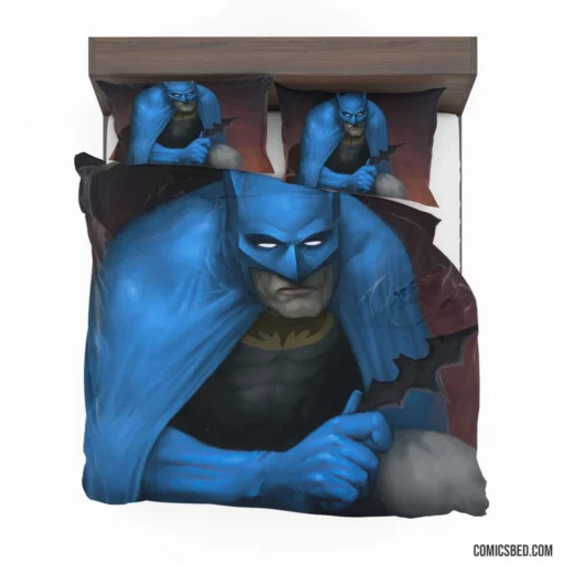 Batman Blue Cape Batarang Dark Knight Comic Bedding Set 1