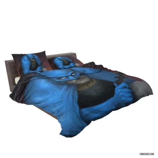 Batman Blue Cape Batarang Dark Knight Comic Bedding Set 2