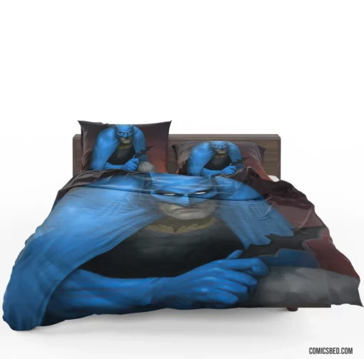 Batman Blue Cape Batarang Dark Knight Comic Bedding Set