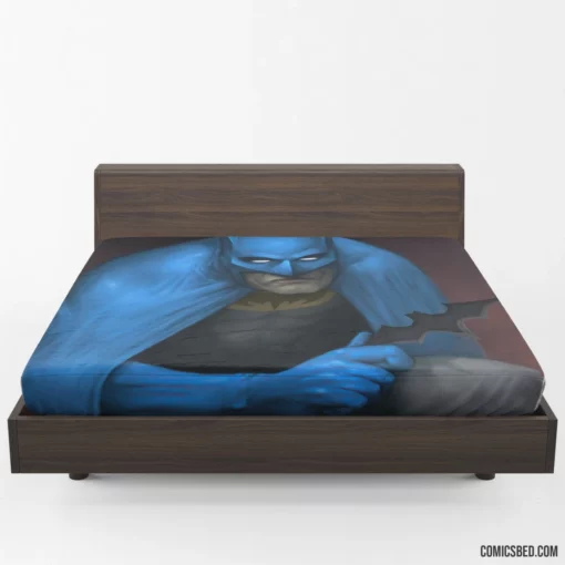 Batman Blue Cape Batarang Dark Knight Comic Fitted Sheet