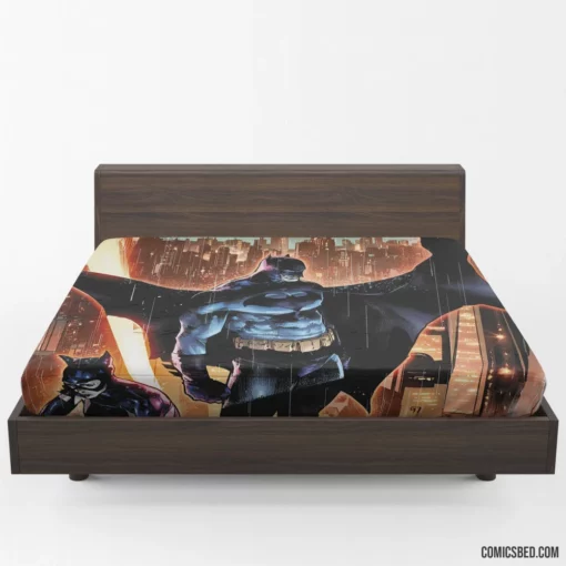 Batman Catwoman Gotham Duo Comic Fitted Sheet