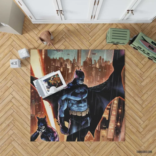 Batman Catwoman Gotham Duo Comic Rug