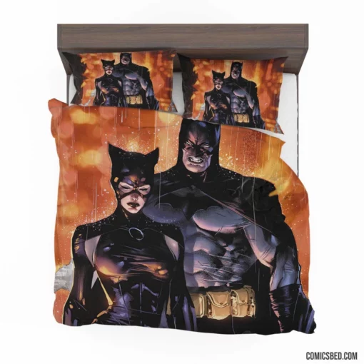 Batman Catwoman Romantic Pursuit Comic Bedding Set 1