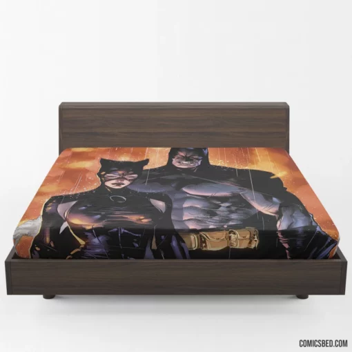 Batman Catwoman Romantic Pursuit Comic Fitted Sheet