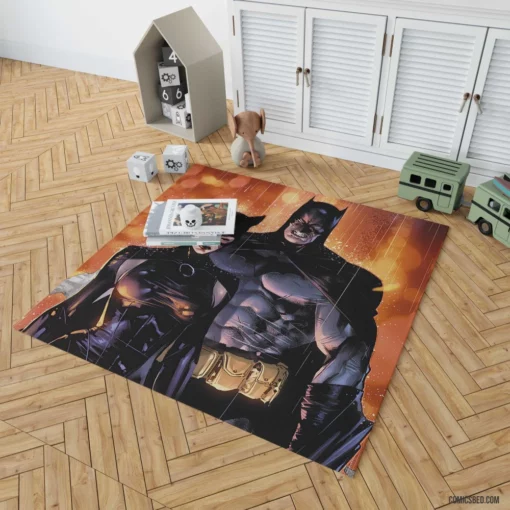 Batman Catwoman Romantic Pursuit Comic Rug 1