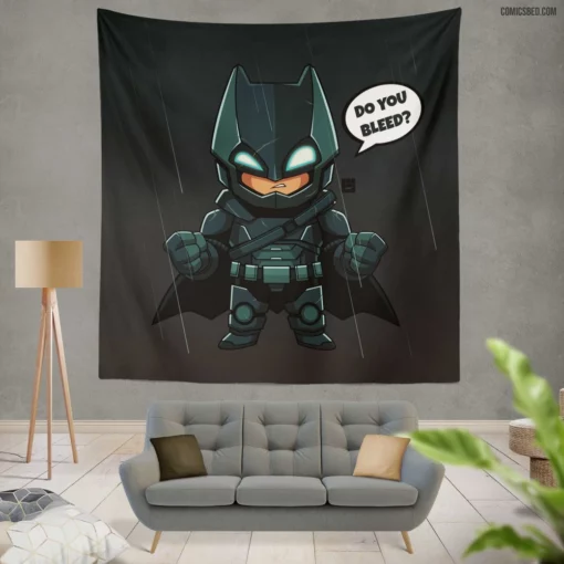 Batman Chibi DC Tiny Guardian Comic Wall Tapestry