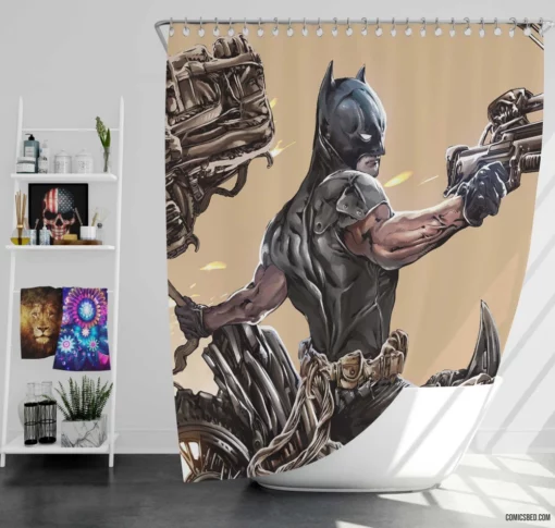 Batman Crossbow DC Vigilante Comic Shower Curtain