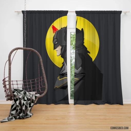 Batman DC Brooding Crusader Comic Curtain