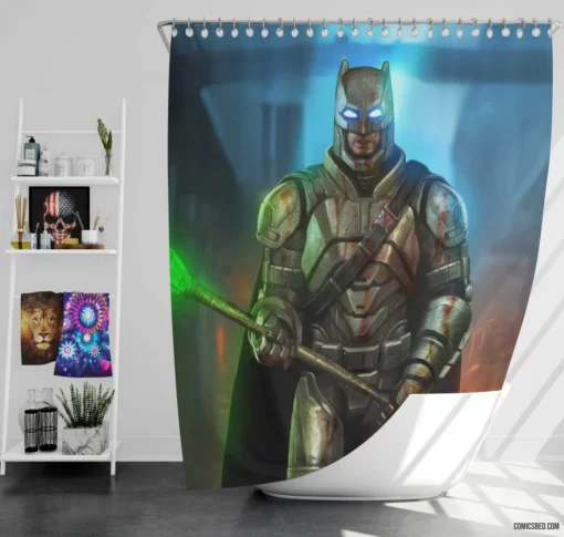 Batman DC Caped Defender Comic Shower Curtain