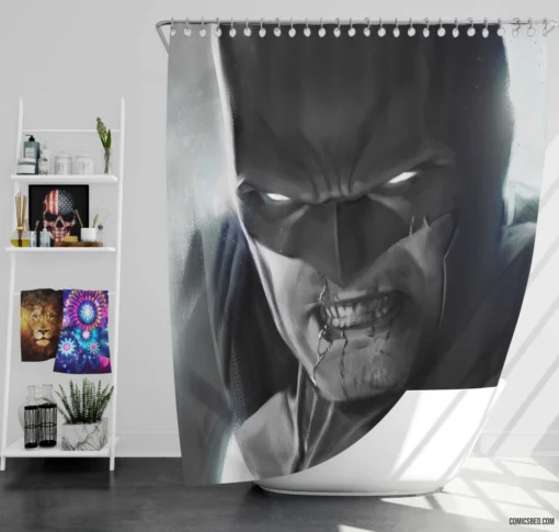 Batman DC Caped Sentinel Comic Shower Curtain