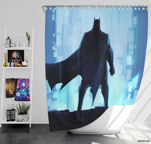 Batman DC Dark Detective Comic Shower Curtain