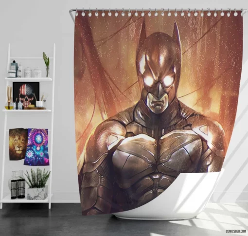 Batman DC Dynamic Crusader Comic Shower Curtain