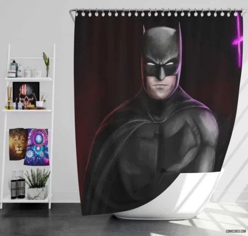 Batman DC Enigmatic Crusader Comic Shower Curtain