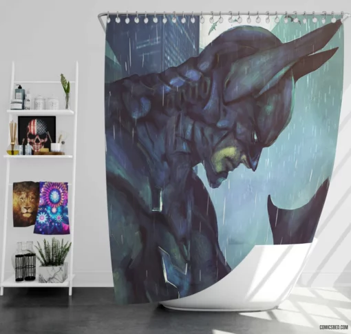 Batman DC Fearless Defender Comic Shower Curtain