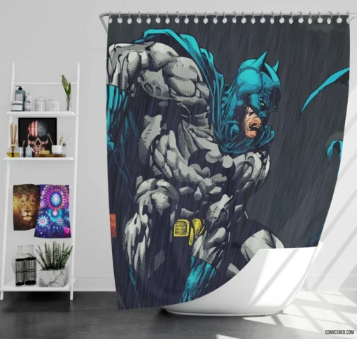 Batman DC Heroic Dark Knight Comic Shower Curtain