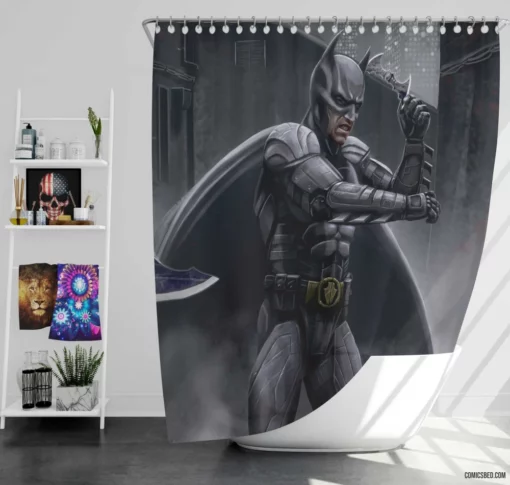 Batman DC Heroic Defender Comic Shower Curtain