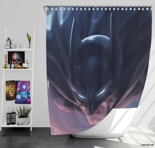 Batman DC Legendary Crusader Comic Shower Curtain