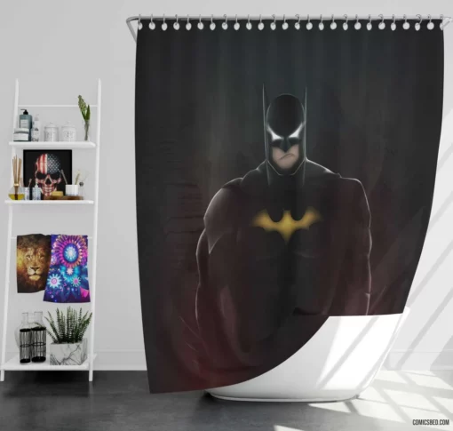 Batman DC Mysterious Crusader Comic Shower Curtain