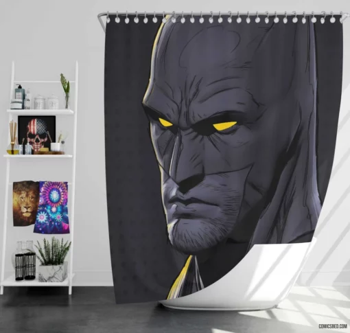 Batman DC Mysterious Knight Comic Shower Curtain