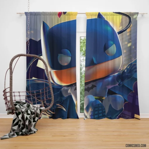 Batman DC Playful Chibi Comic Curtain