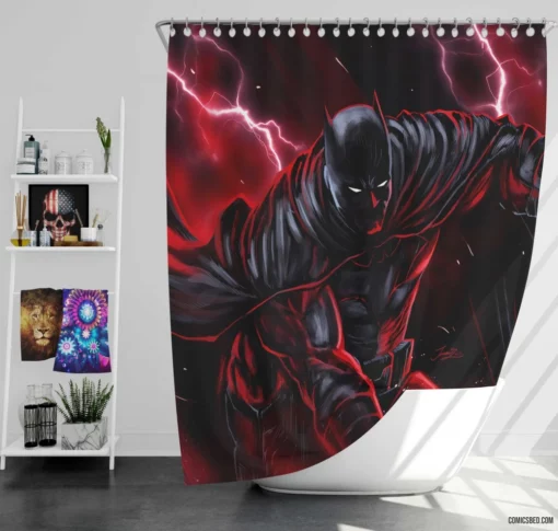 Batman DC Resilient Guardian Comic Shower Curtain