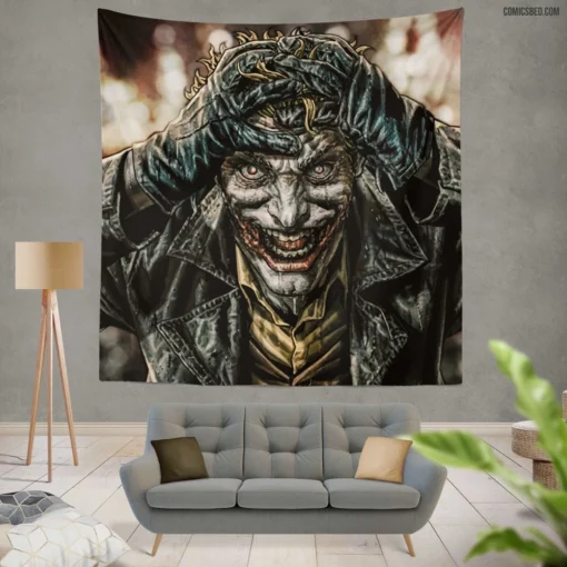 Batman Damned Joker Enigma Comic Wall Tapestry