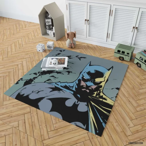 Batman Dark Art Enigmatic Vigilante Comic Rug 1